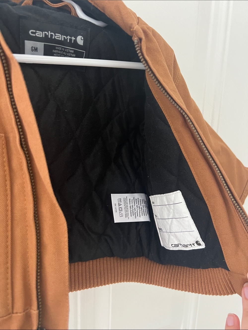 Carhartt Infant Rust Brown Hooded Jacket - Picture 2 of 6